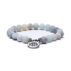 Mala Armbånd m. Lotus - Amazonite