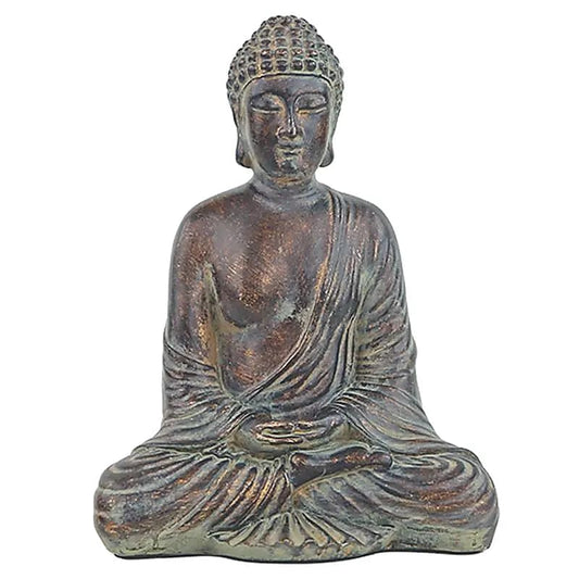 Siddende Buddha - Kobber Antique Look