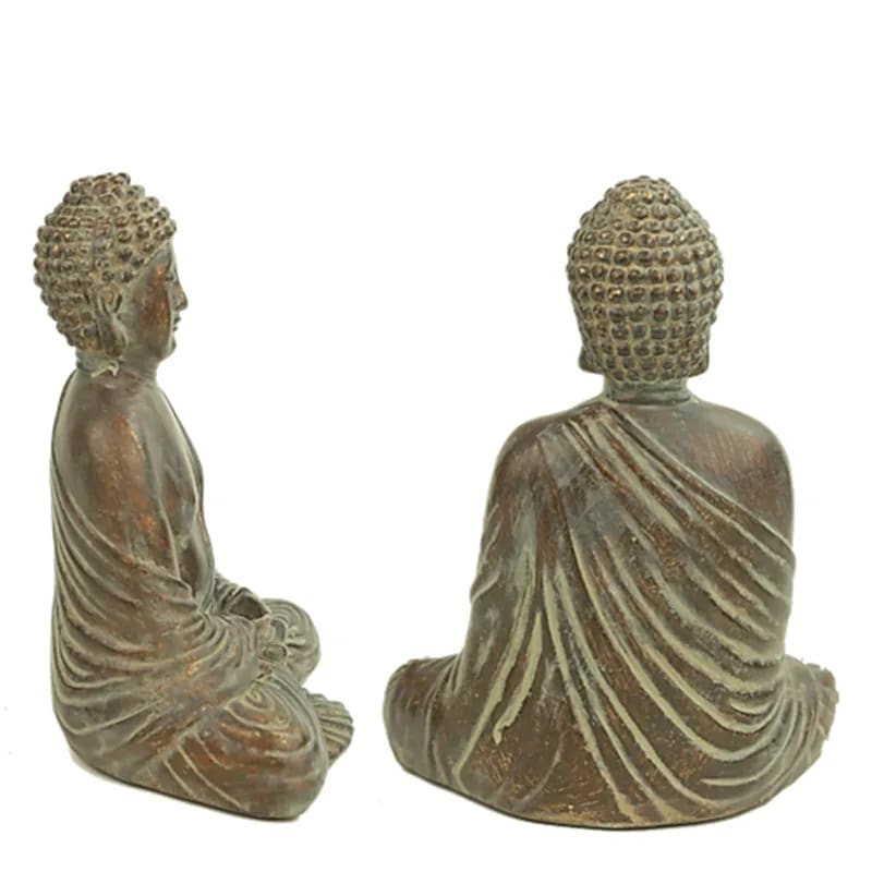 Siddende Buddha - Kobber Antique Look